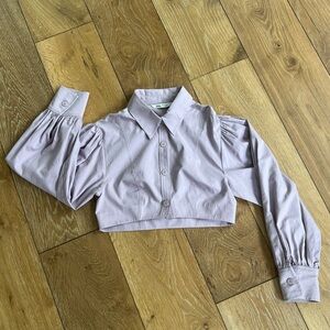 Like new Zara cotton cropped button down